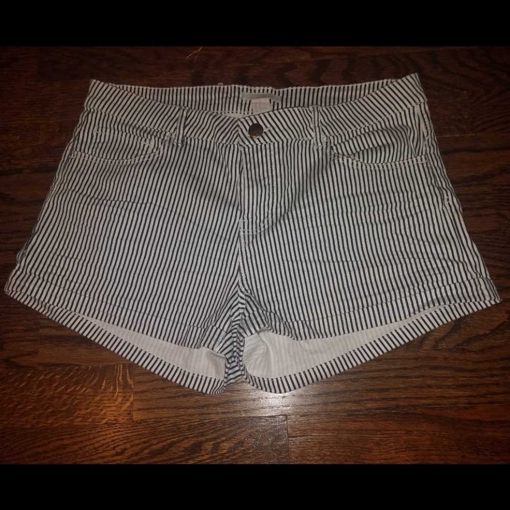 White & black shorts